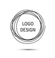 logo design hand drawn circle doodle vector image vector image