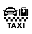bag and taxi car icon vector image