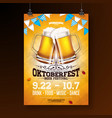 oktoberfest party poster with fresh vector image vector image