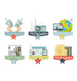 propaganda icons set vector image