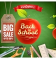 back to school sale background eps 10 vector image