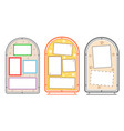 stands set with paper sheets with copy space vector image vector image