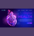 digital health landing page background concept vector image vector image