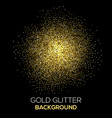 gold confetti glitter on black background vector image