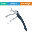 waiter corkscrew icon vector image vector image