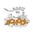 back to school doodles - hand-drawn vector image vector image