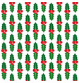 seamless pattern with holly berry vector image vector image