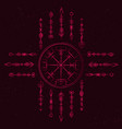 vegvisir true red outline wallpaper vector image