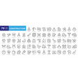 outline web icons set - construction home repair vector image vector image
