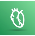red human heart icon cardio cardiovascular vector image