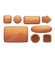 cartoon wooden game assets vector image