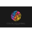 volleyball logo ball logo design vector image