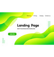 green liquid landing page template vector image vector image