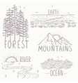 magnificent nature set vector image vector image
