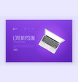 modern trendy landing page with sample text vector image