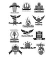 basketball sport symbol for sporting club design vector image vector image
