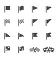 black flag icons set vector image