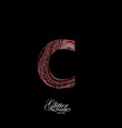 curly textured letter c vector image vector image