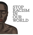 stop racism beautiful african american woman vector image vector image