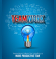 teamwork brochure template with hand drawn vector image