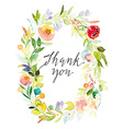 watercolor greeting card flowers vector image