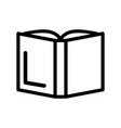 open book icon isolated contour symbol vector image