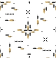 seamless pattern with gold feathers vector image
