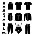 clothes icons vector image