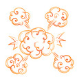 colorful cartoon style bang sketch icon vector image
