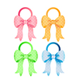 polka dot bow set vector image vector image