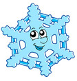 happy snowflake vector image vector image