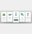 optometry eye health onboarding icons set vector image