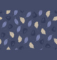 simple autumn pattern in blue colors on dark vector image vector image