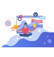 virtual reality and artificial environment through vector image