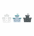 castle icon flat style vector image vector image