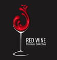 red wine splash in glass paper cut vector image vector image