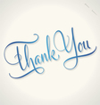 thank you hand lettering vector image vector image