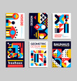 abstract bauhaus posters geometric patterns set vector image