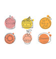 set of bakery vector image
