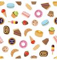desserts seamless pattern vector image