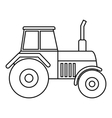 tractor icon outline style vector image