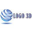 3d logo vector image vector image