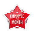 best employee month award badge vector image