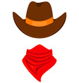 colorful cartoon cowboy avatar vector image