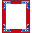 usa flag symbolism patriotic border frame vector image