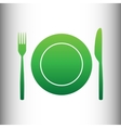 fork and knife sign vector image
