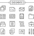 set of linear documents icons vector image