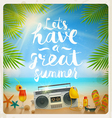 lets have a great summer vector image vector image