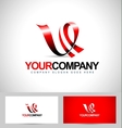 letter v logo design vector image