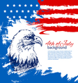 4th of july background with american flag vector image vector image